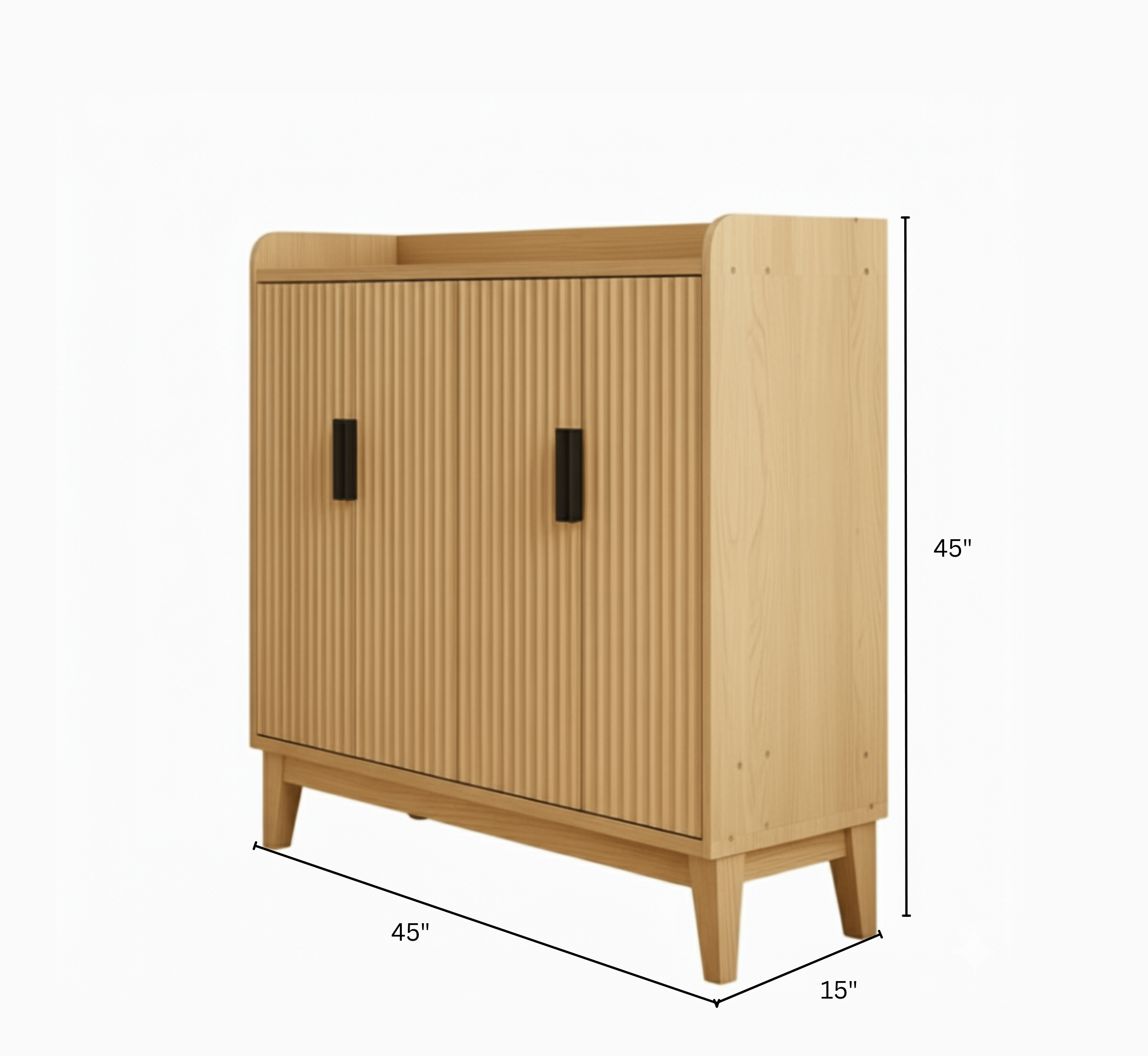 Gharaana Shoe Racks Isharya Wooden Full Size Shoe Cabinet