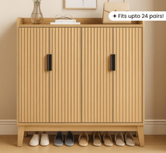 Gharaana Shoe Racks Isharya Wooden Full Size Shoe Cabinet