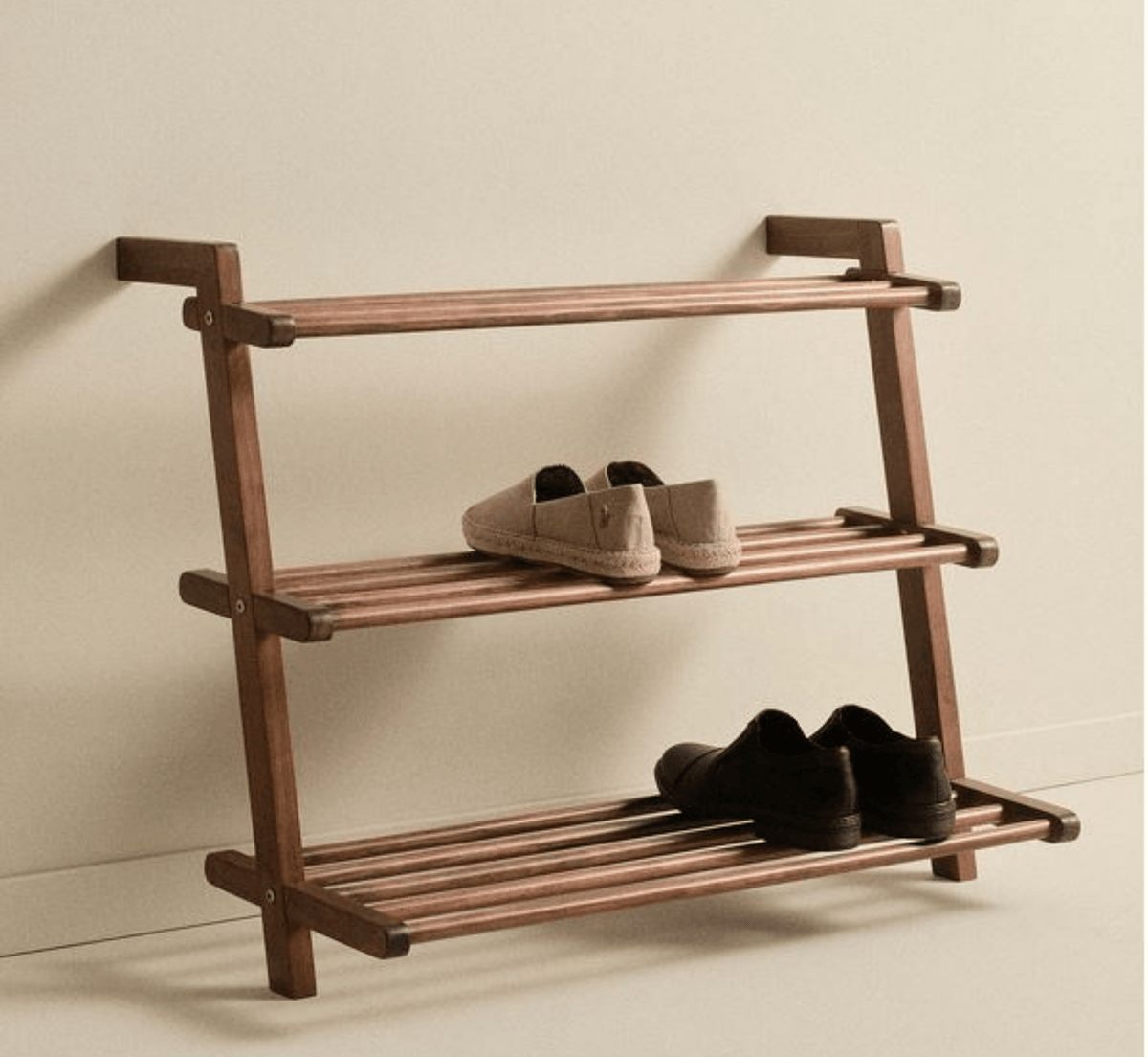 Gharaana Shoe Racks Ohana Wooden 3-Tier Shoe Rack