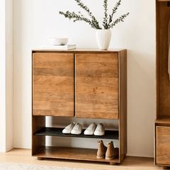 Gharaana Shoe Racks Panache Wooden 6-Tier Shoe Cabinet