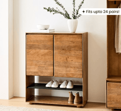 Gharaana Shoe Racks Panache Wooden 6-Tier Shoe Cabinet