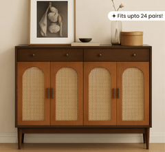 Gharaana Shoe Racks Tira Wooden Full Size Shoe Cabinet