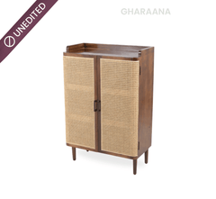 Gharaana Shoe Racks Vyut 45" Wooden Shoe Cabinet