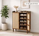 Vyut 45" Wooden Shoe Cabinet - Shoe Racks - Gharaana