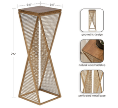 Gharaana Side Tables Eaze Wooden-Top Side Table