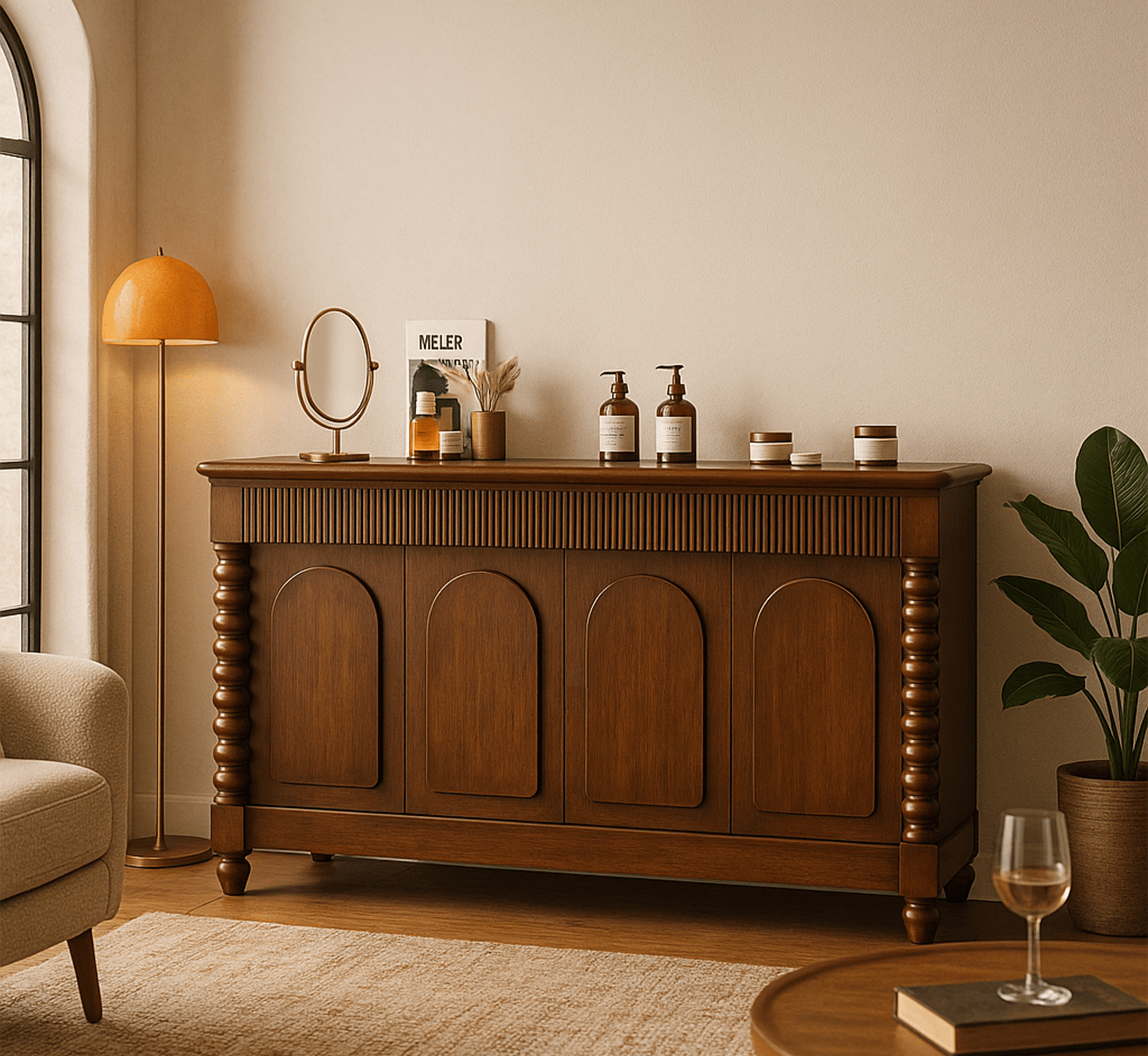 Gharaana Sideboards Kanak Wooden 62" Sideboard