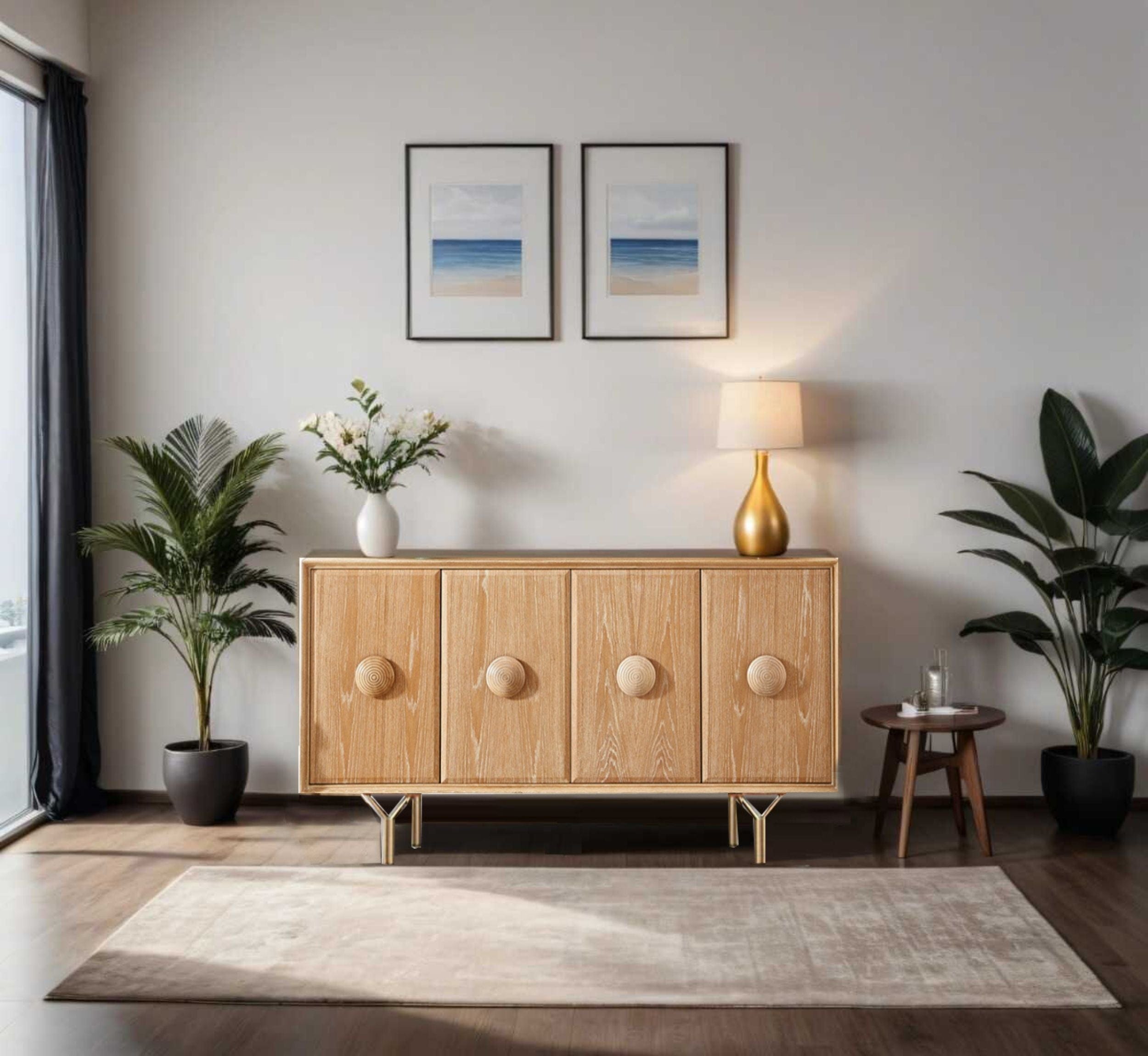 Gharaana Sideboards Nami Wooden 4.5FT Console