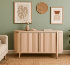 Gharaana Sideboards Rib Wooden 4.5FT Console