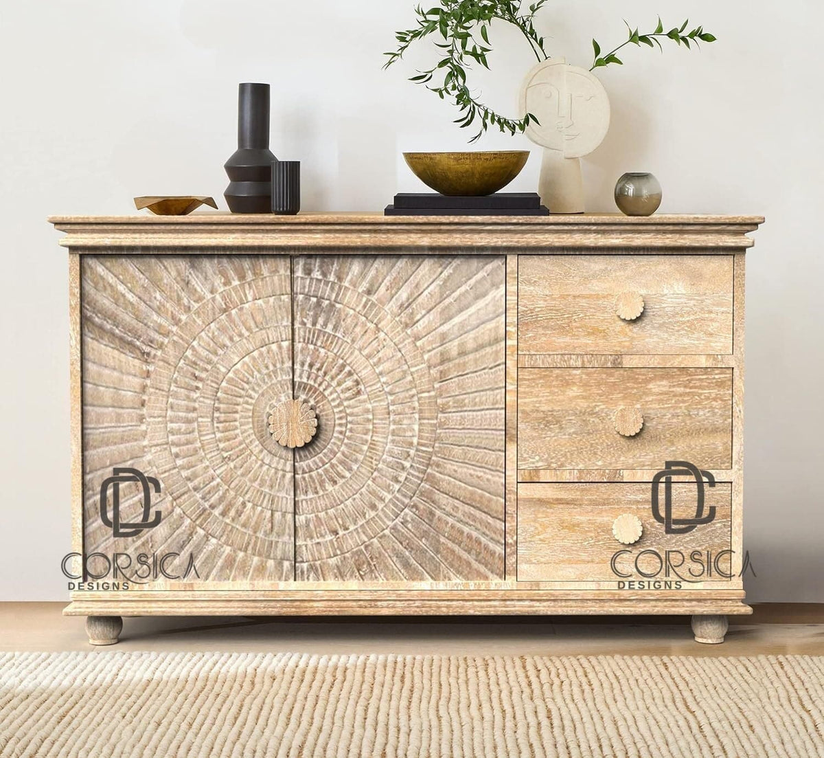 Gharaana Sideboards Rising Wooden 54" Sideboard