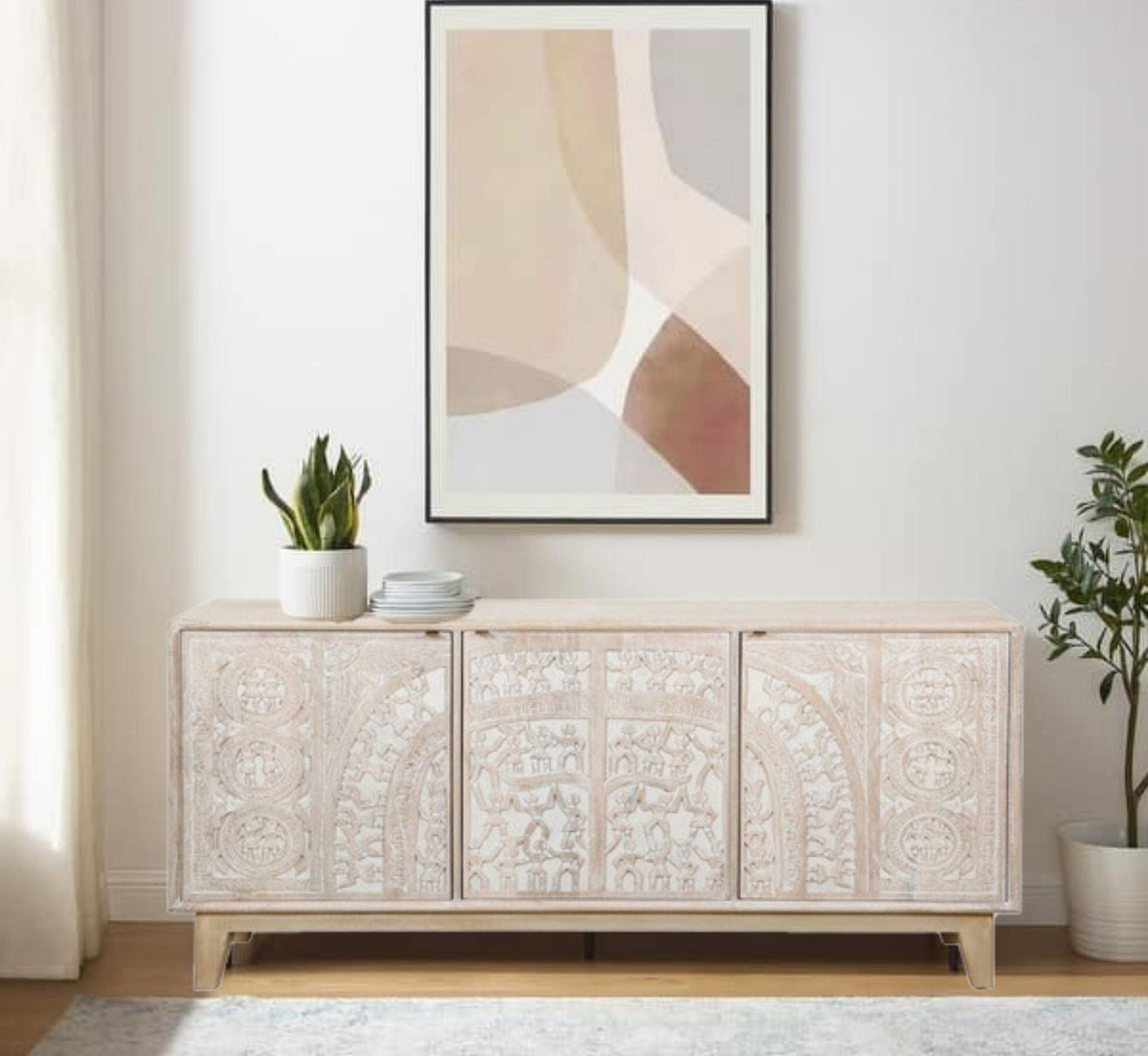 Gharaana Sideboards Worli Wooden 4.5FT Console