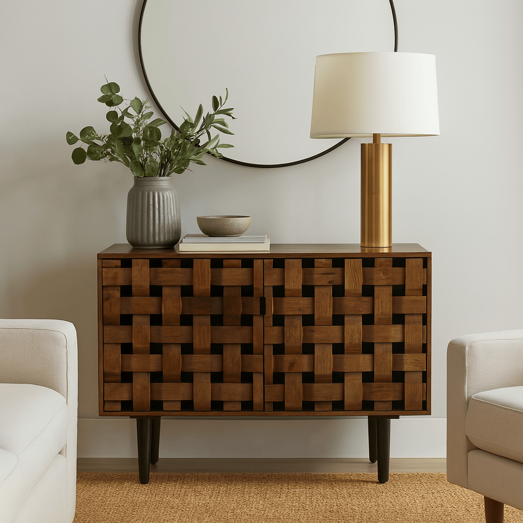 Gharaana Sideboards Woven Wooden 40" Sideboard