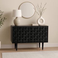 Gharaana Sideboards Woven Wooden 40" Sideboard