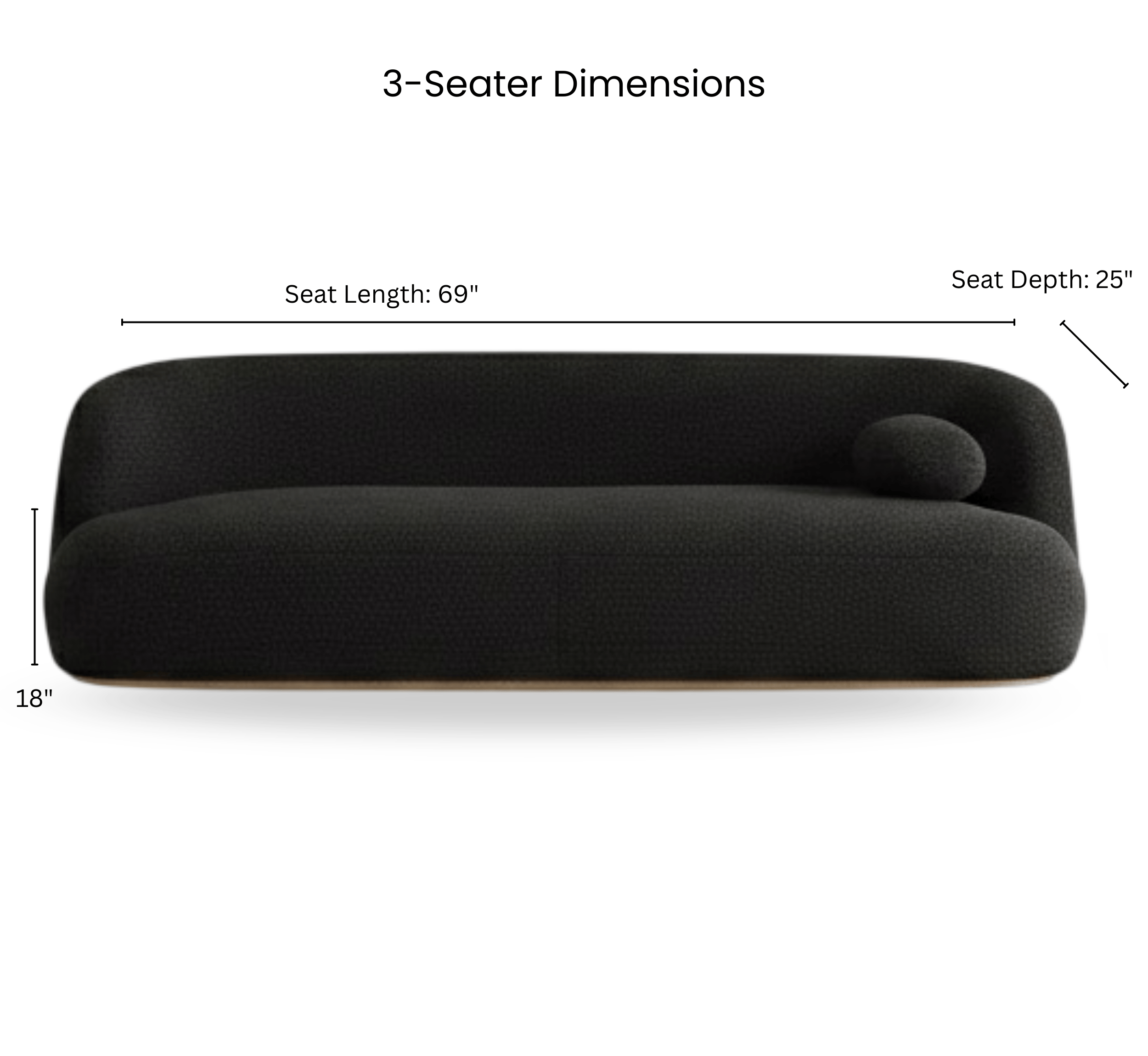 Gharaana Sofas Arvo Plush Wooden Upholstered Sofa Set