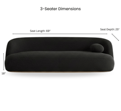 Gharaana Sofas Arvo Plush Wooden Upholstered Sofa Set