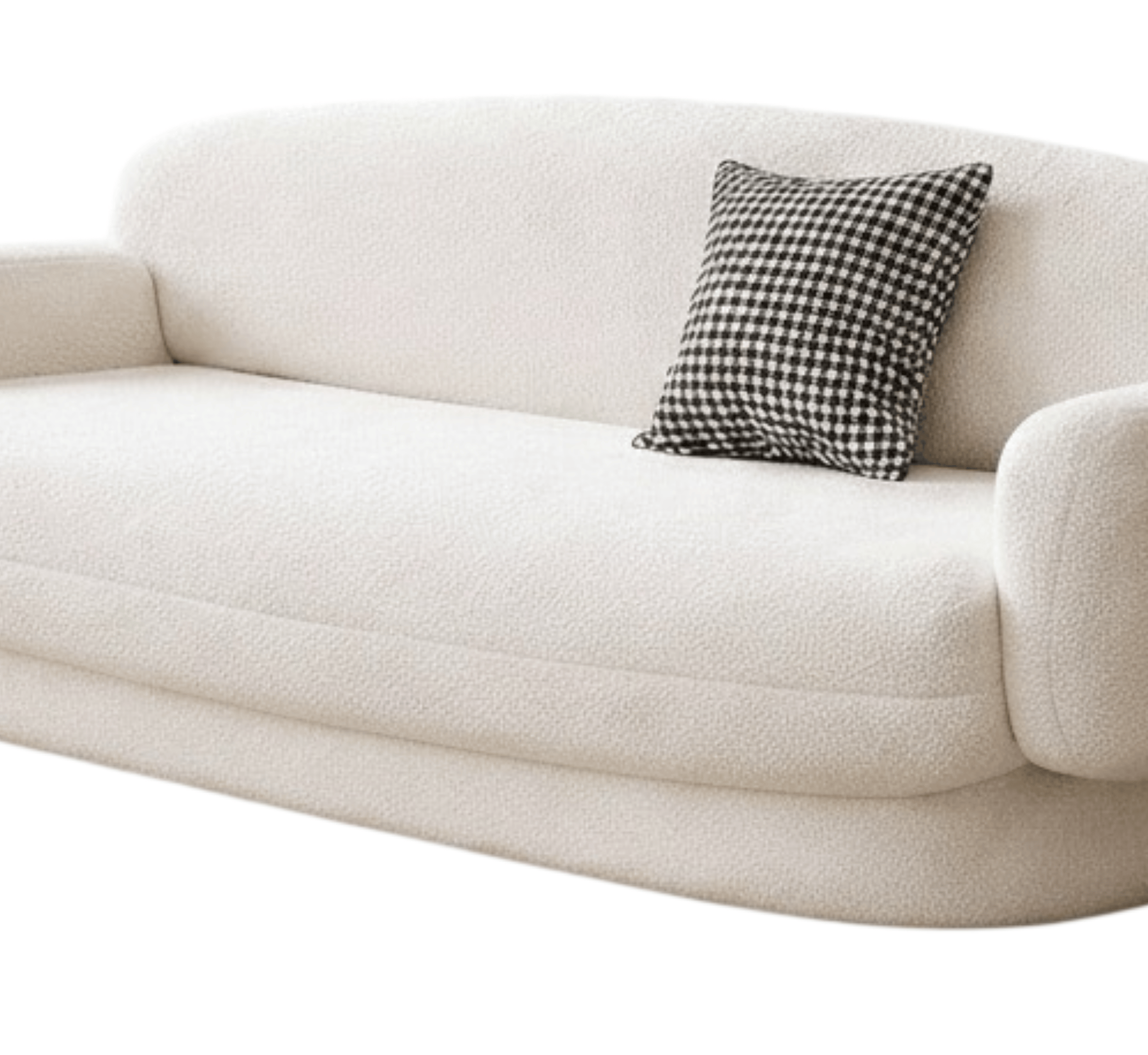 Gharaana Sofas Fleece Plush Wooden Upholstered Sofa Set