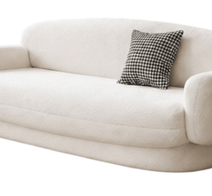 Gharaana Sofas Fleece Plush Wooden Upholstered Sofa Set