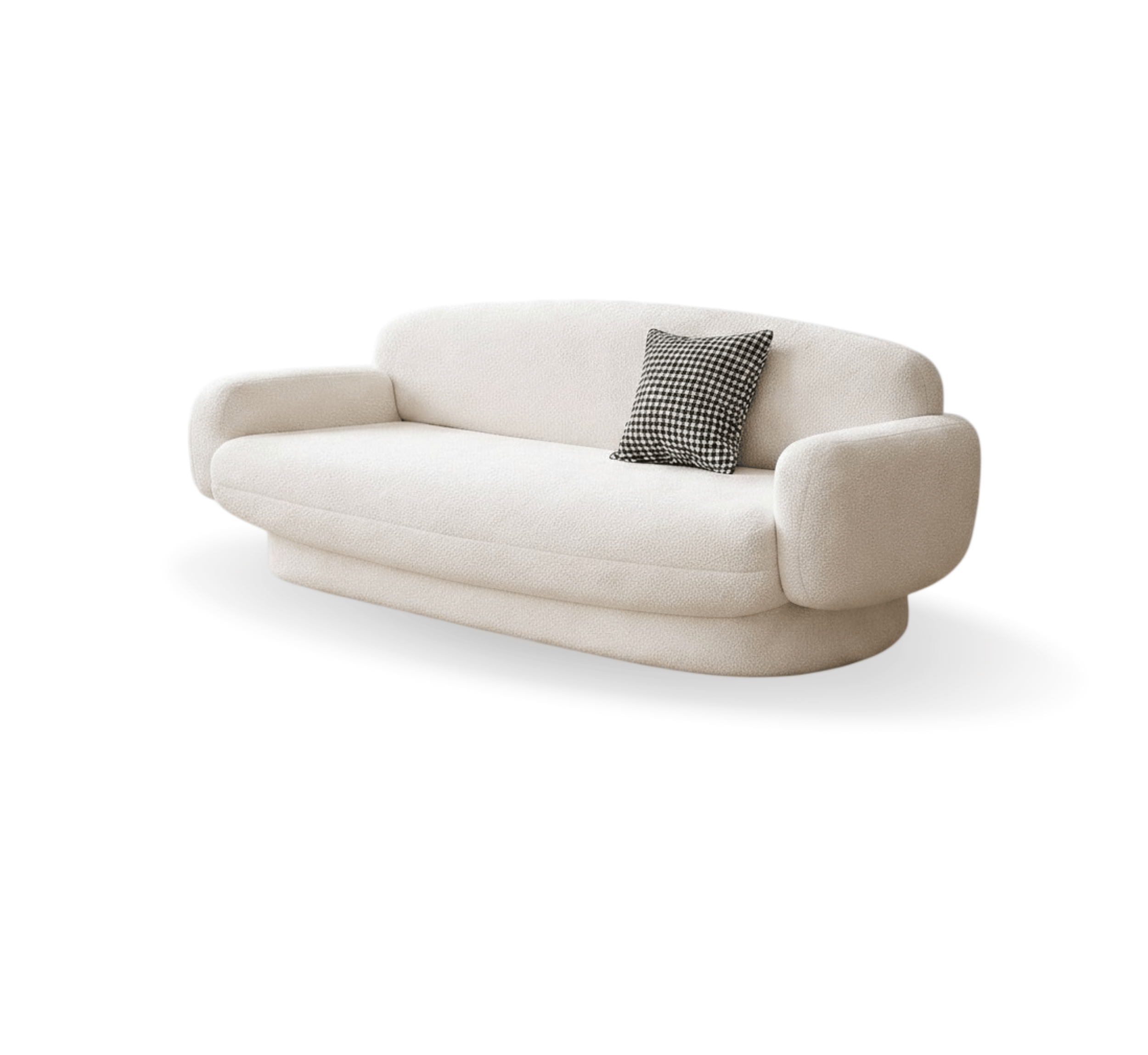 Gharaana Sofas Fleece Plush Wooden Upholstered Sofa Set