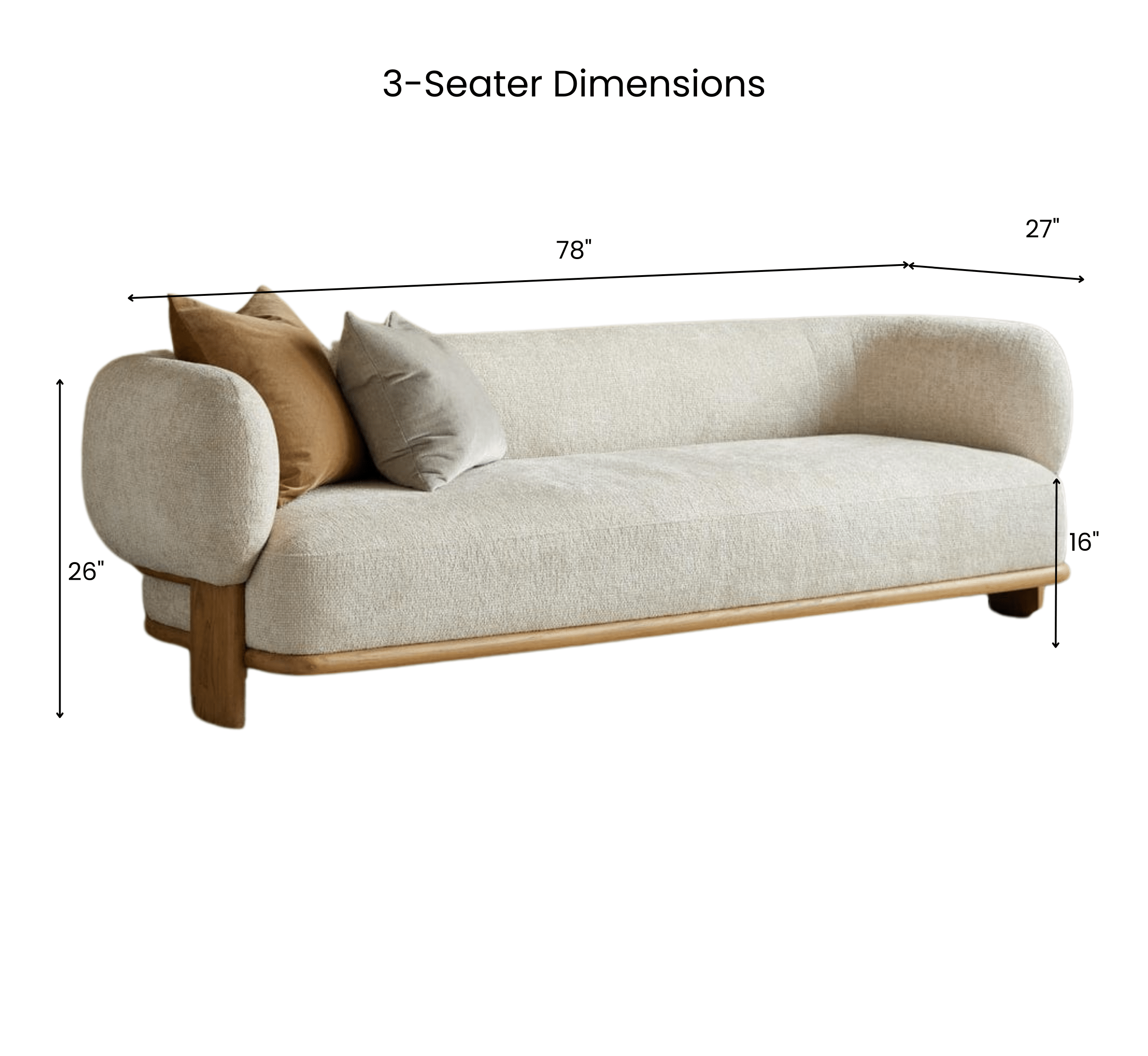 Gharaana Sofas Forum Custom Wooden Upholstered Sofa
