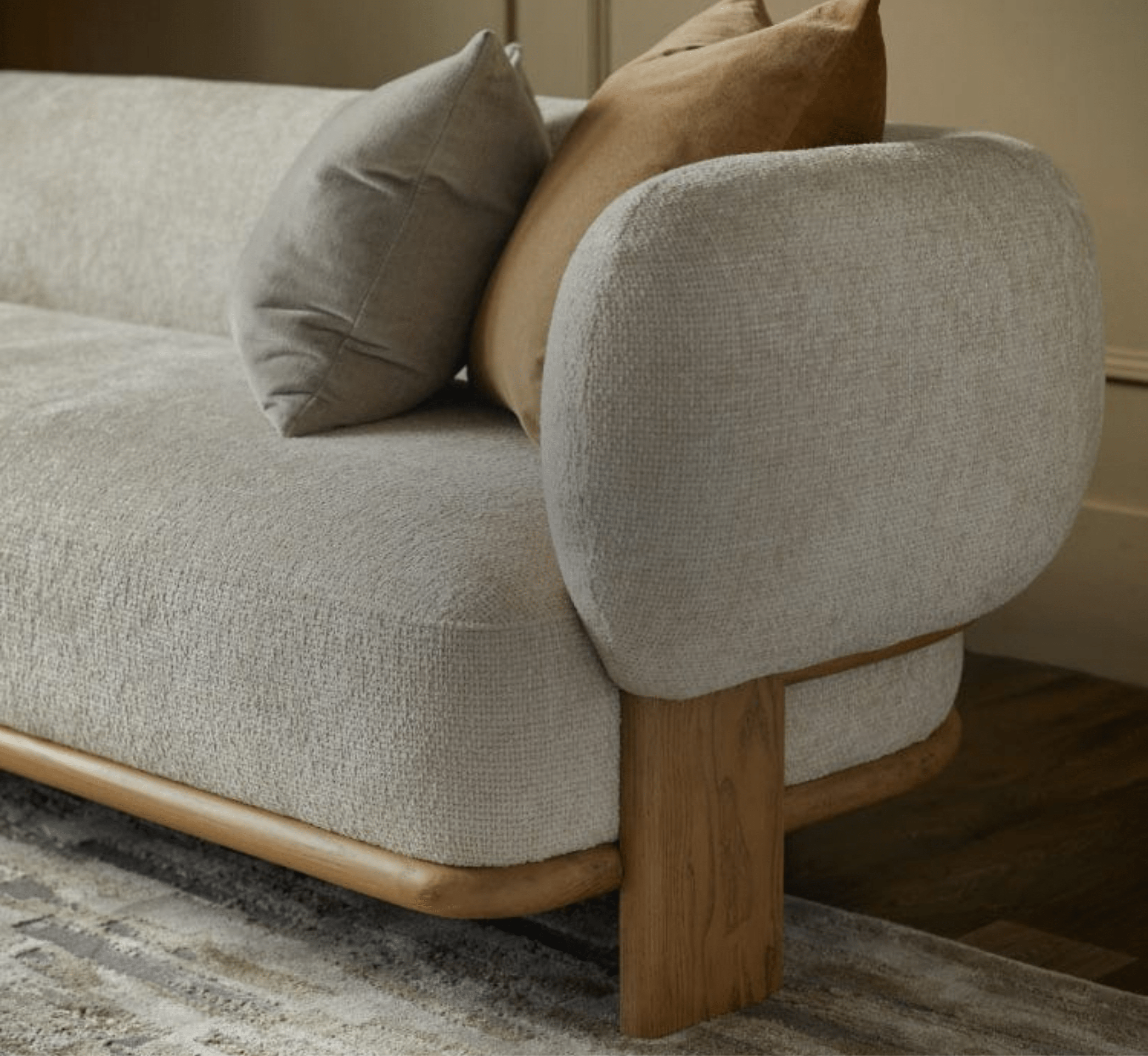 Gharaana Sofas Forum Custom Wooden Upholstered Sofa
