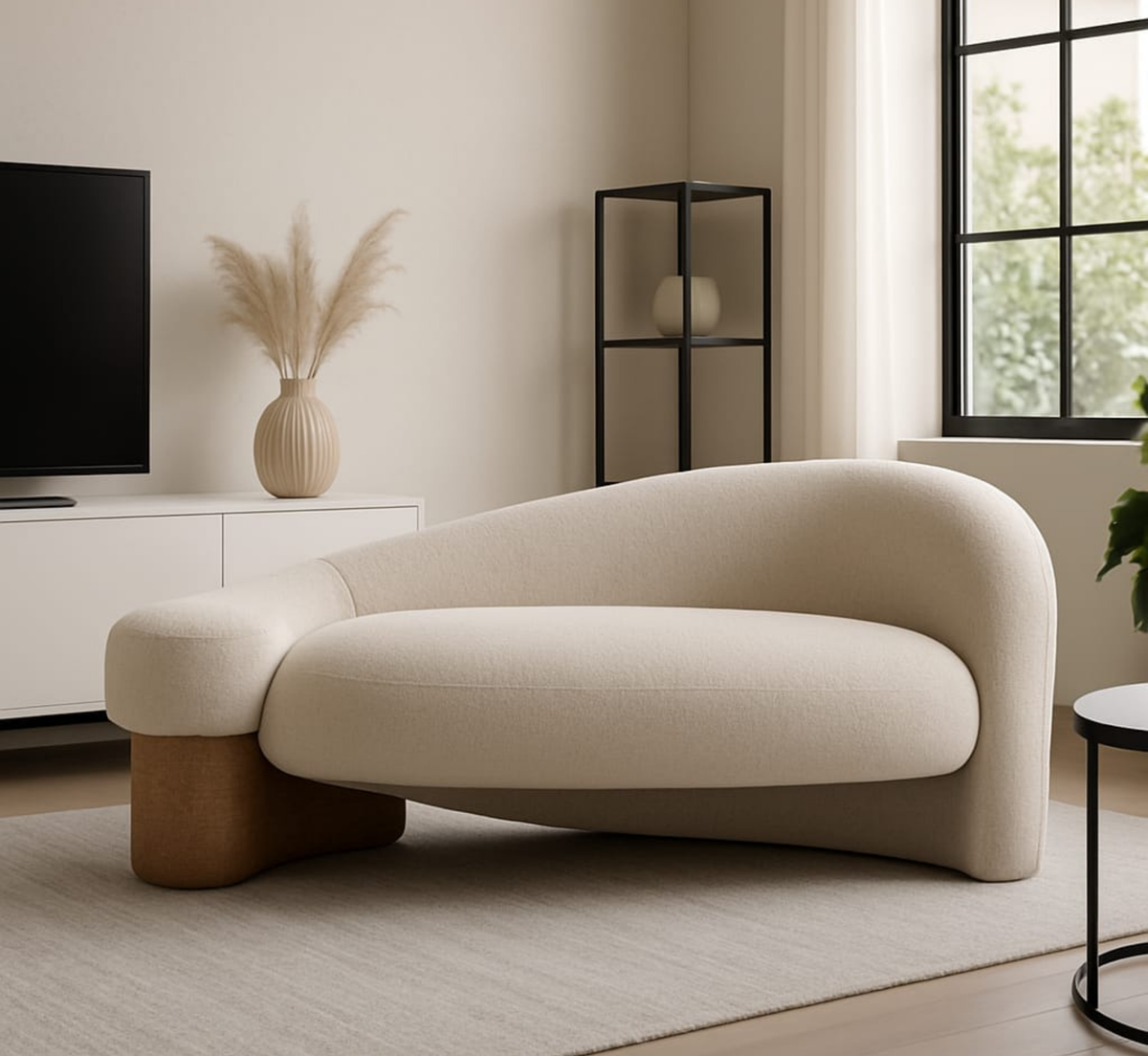 Gharaana Sofas Karma Custom Wooden Upholstered Sofa