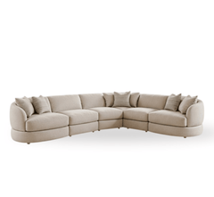 Gharaana Sofas L-Shaped Cloud Wooden Upholstered L-Shaped Sofa Set (Left Aligment)