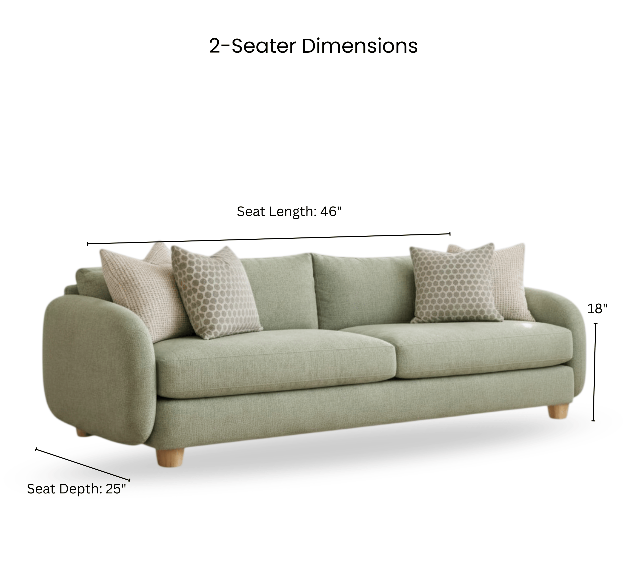 Gharaana Sofas Mellow Plush Wooden Upholstered Sofa Set