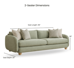 Gharaana Sofas Mellow Plush Wooden Upholstered Sofa Set