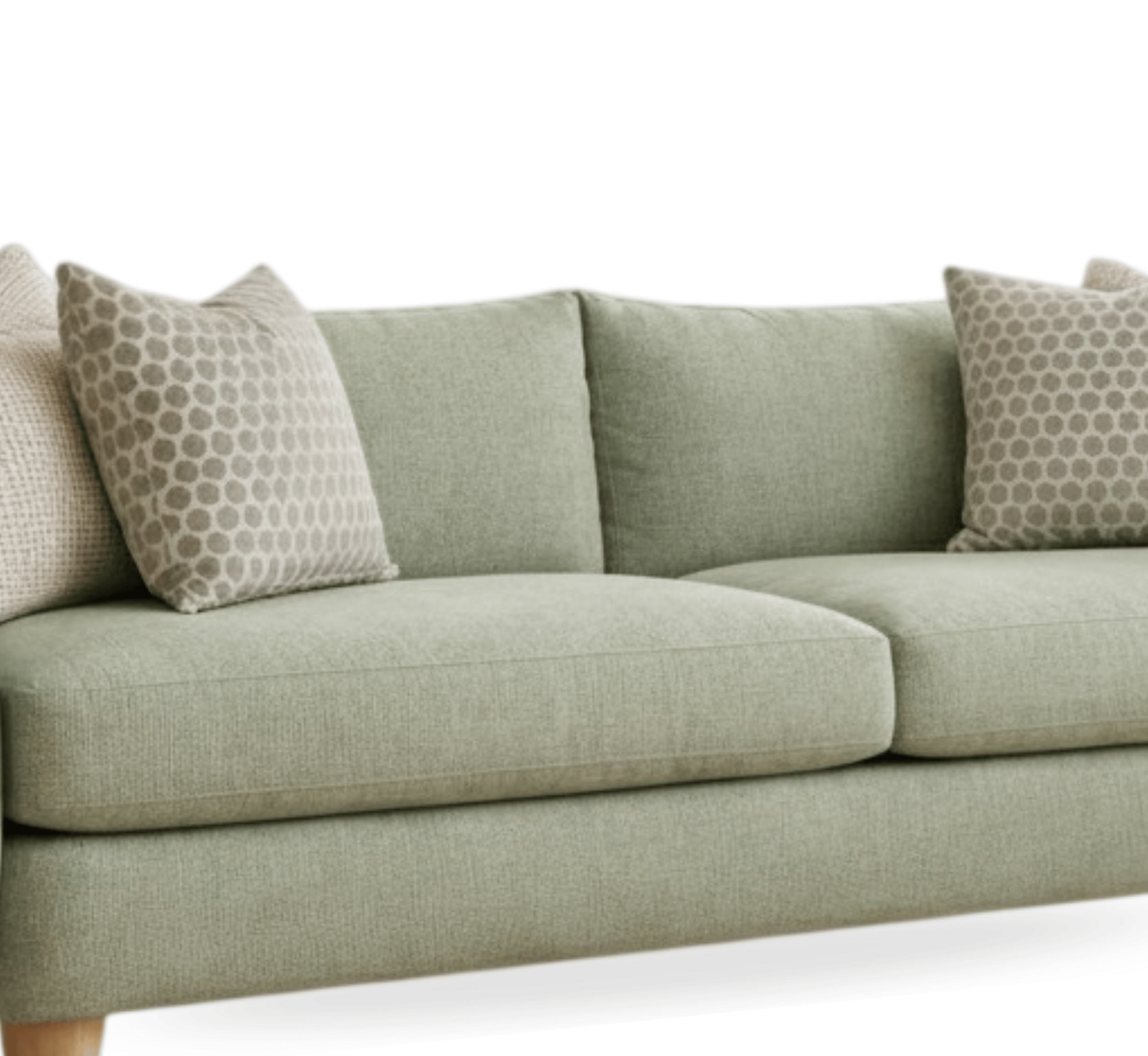 Gharaana Sofas Mellow Plush Wooden Upholstered Sofa Set