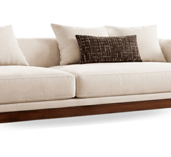 Gharaana Sofas Nestra Plush Wooden Upholstered Sofa Set