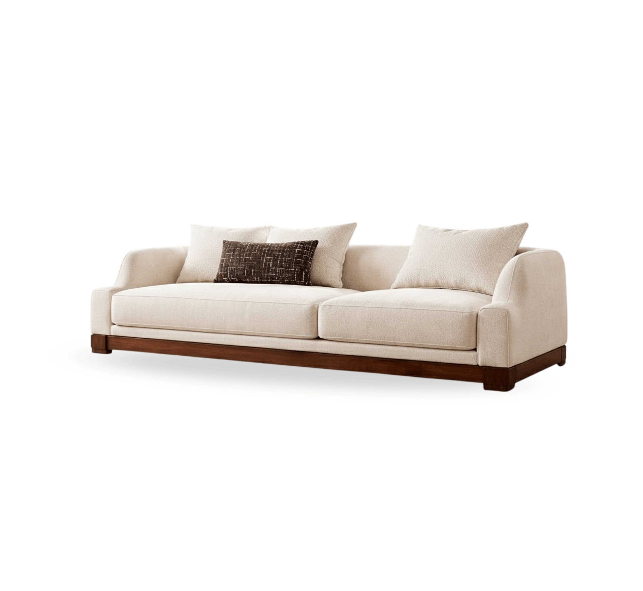 Gharaana Sofas Nestra Plush Wooden Upholstered Sofa Set