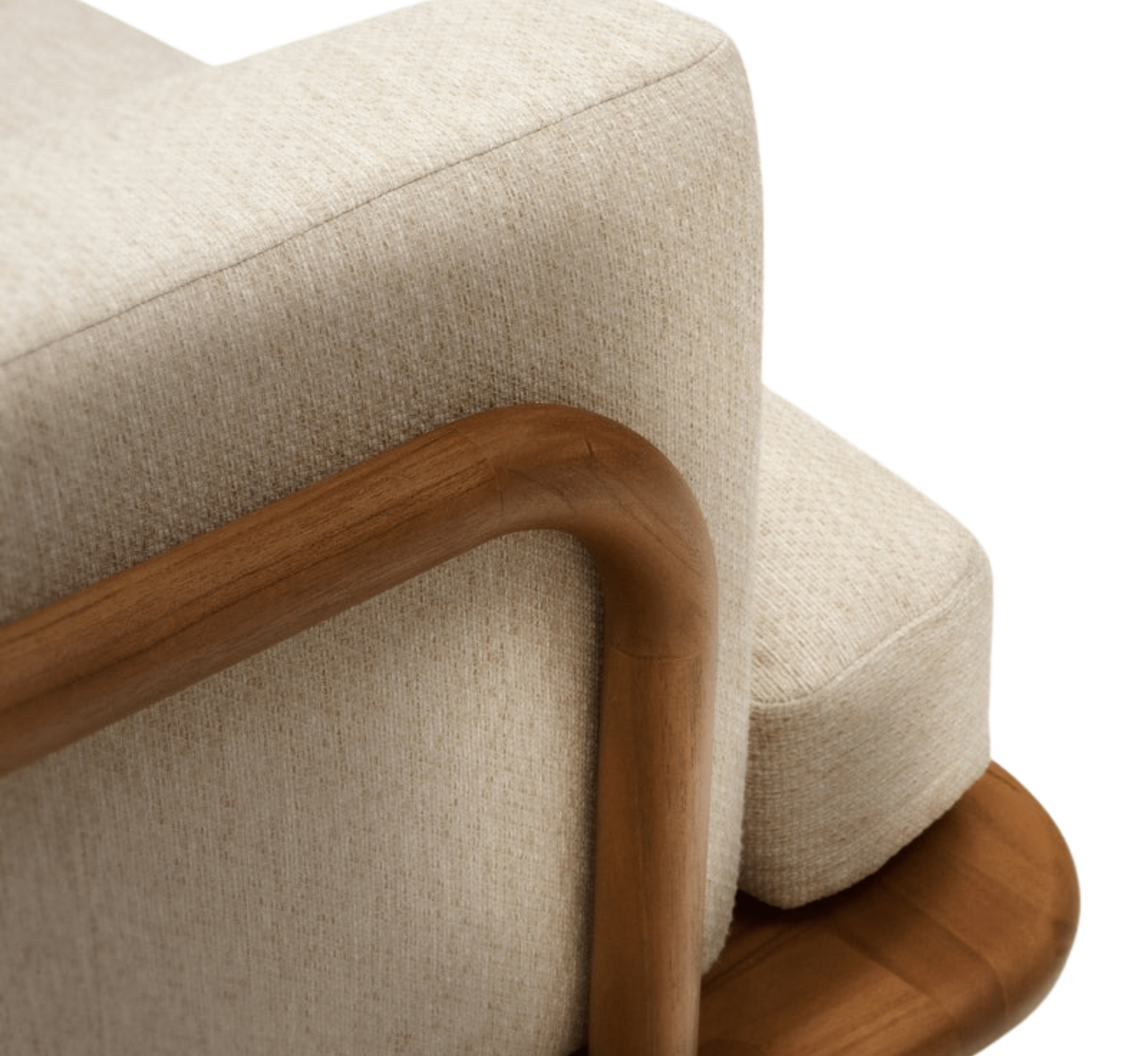 Gharaana Sofas Ohm Custom Wooden Upholstered Sofa
