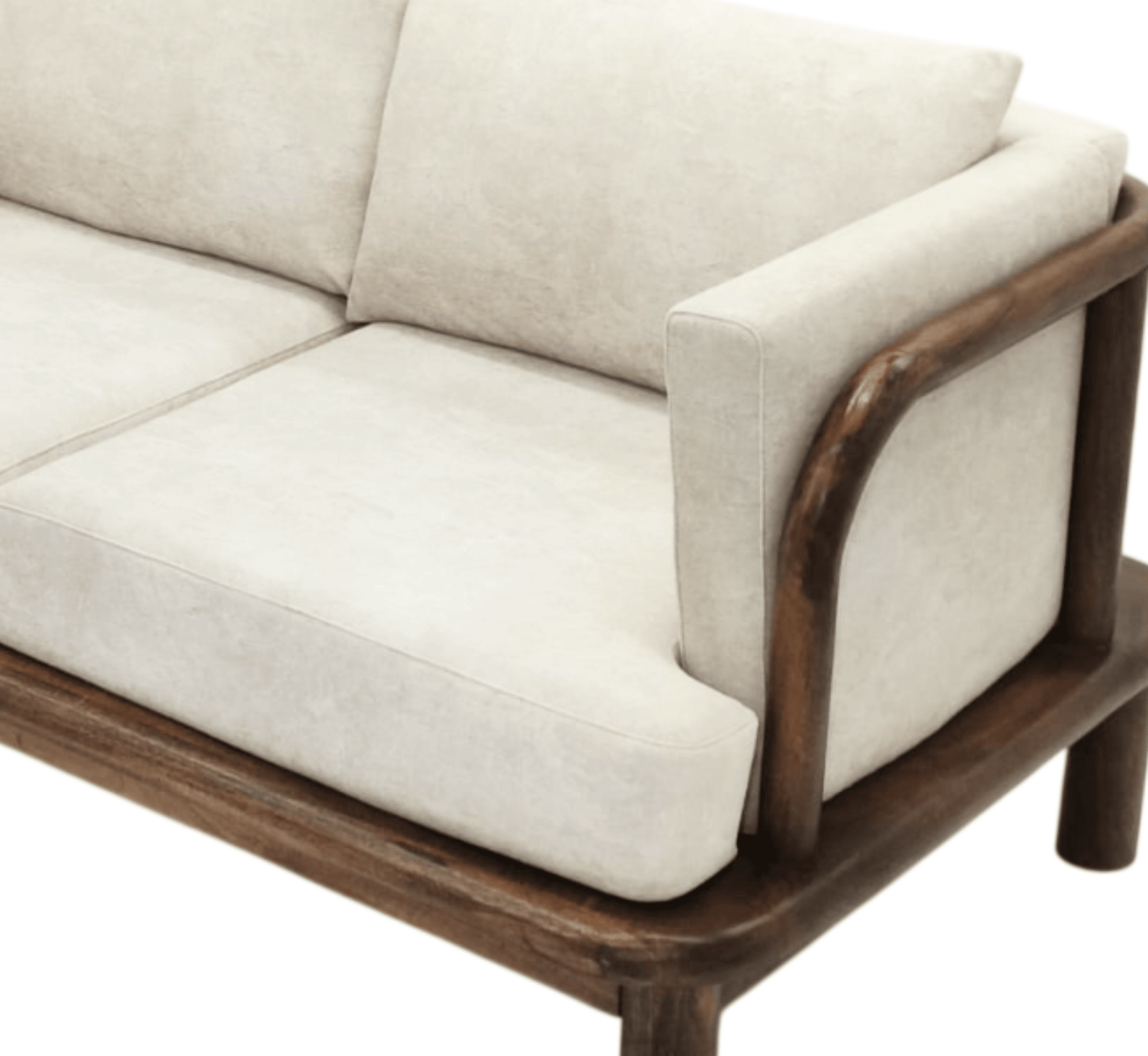 Ohm Custom Wooden Upholstered Sofa - Sofas - Gharaana