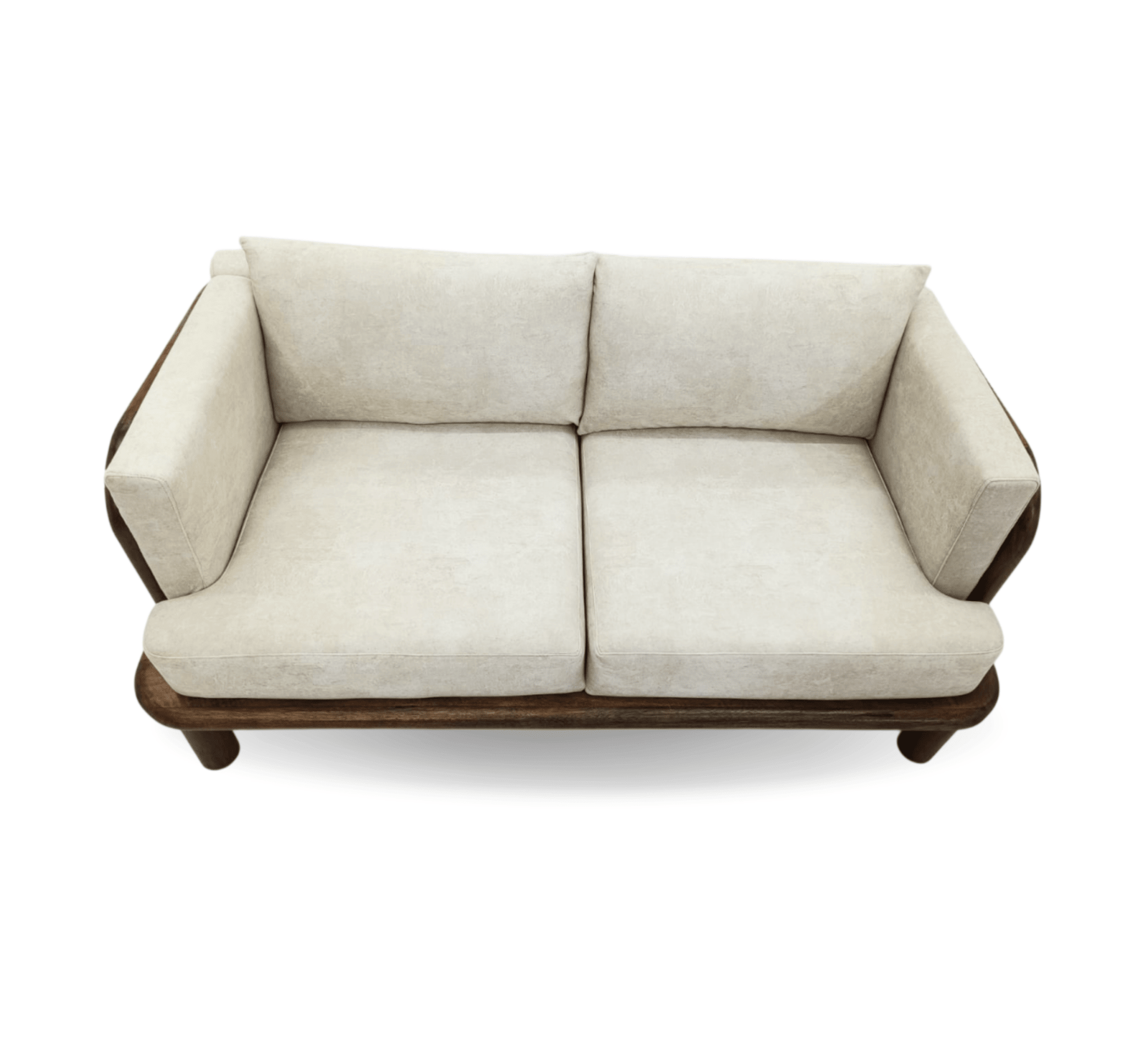 Ohm Custom Wooden Upholstered Sofa - Sofas - Gharaana