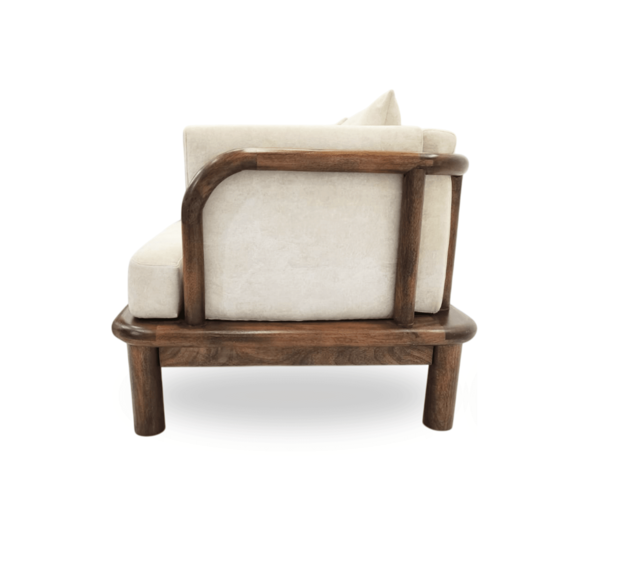 Ohm Custom Wooden Upholstered Sofa - Sofas - Gharaana