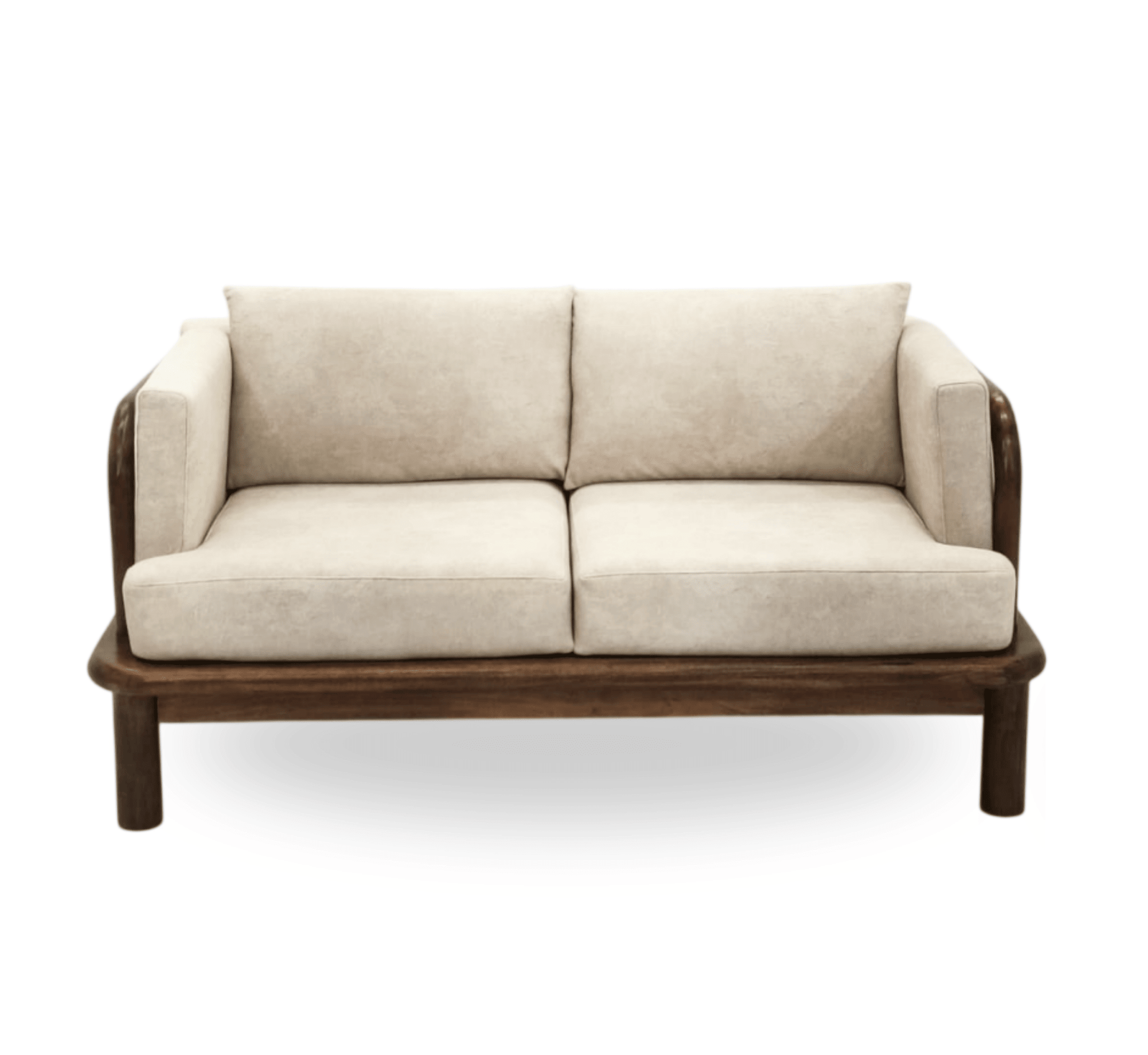 Ohm Custom Wooden Upholstered Sofa - Sofas - Gharaana