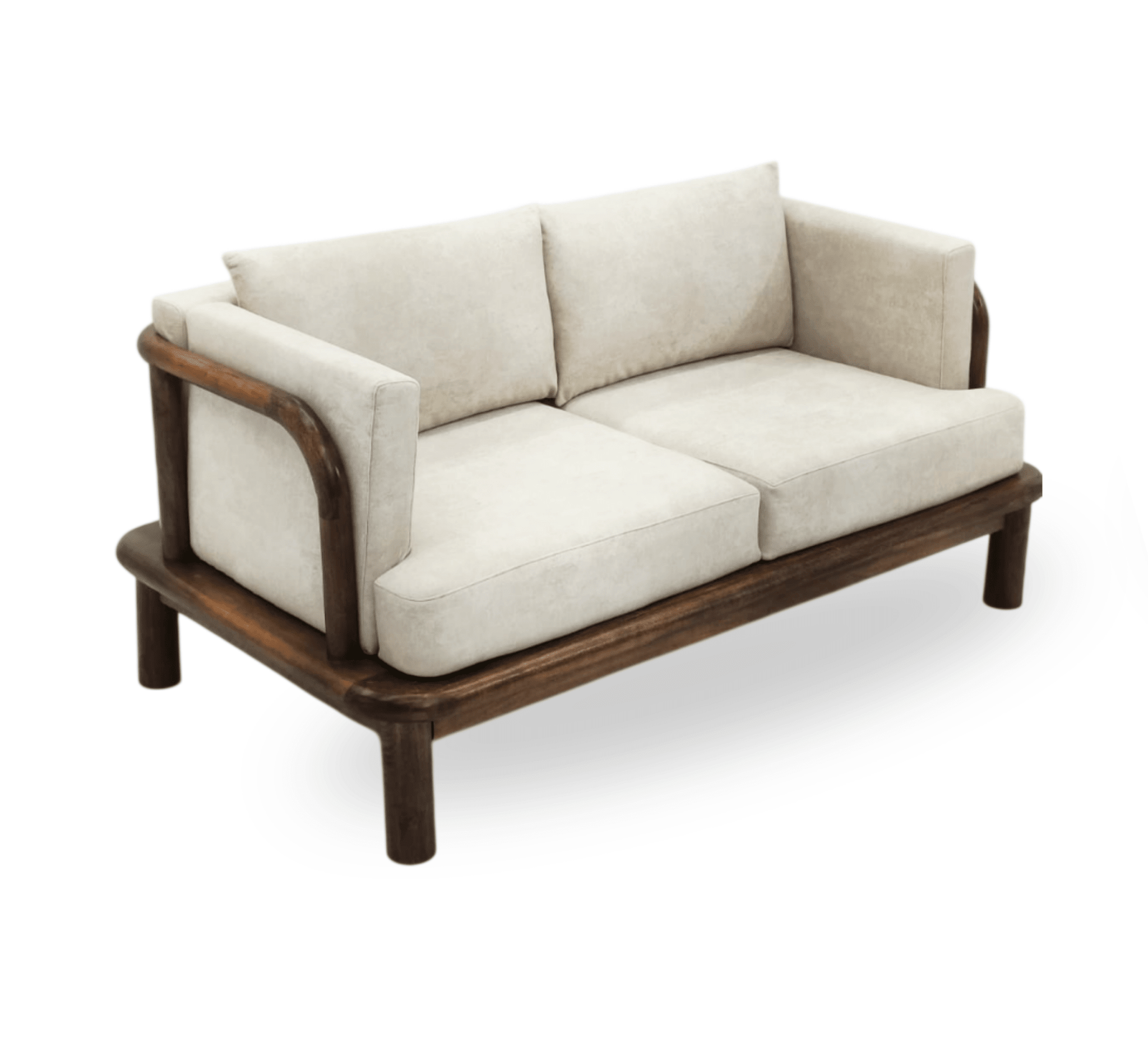 Ohm Custom Wooden Upholstered Sofa - Sofas - Gharaana