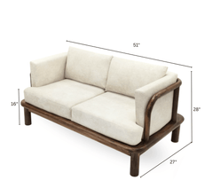 Ohm Custom Wooden Upholstered Sofa - Sofas - Gharaana