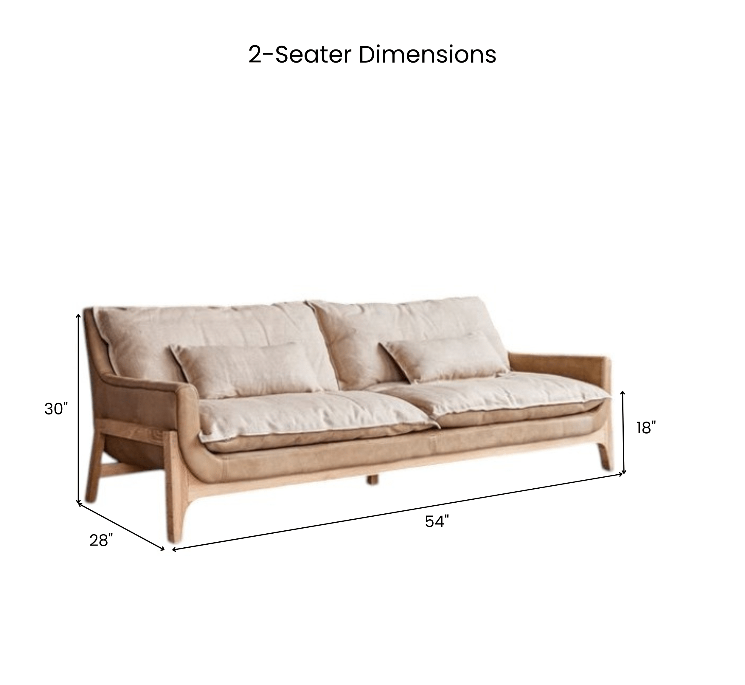 Gharaana Sofas Raya Custom Wooden Upholstered Sofa