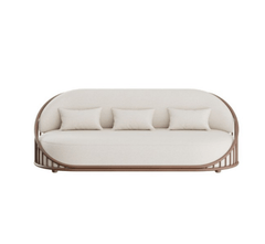 Gharaana Sofas Sloan Plush Wooden Upholstered Sofa Set