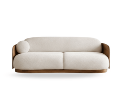 Gharaana Sofas Tierra Plush Wooden Upholstered Sofa Set