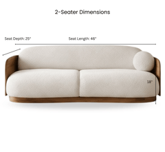 Gharaana Sofas Tierra Plush Wooden Upholstered Sofa Set