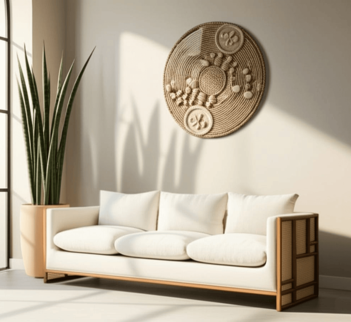 Gharaana Sofas Veda Custom Wooden Upholstered Sofa
