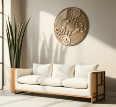 Gharaana Sofas Veda Custom Wooden Upholstered Sofa