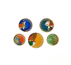 Gharaana Wall Decor Culture Pack of 5 Wall Plates