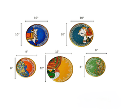 Gharaana Wall Decor Culture Pack of 5 Wall Plates