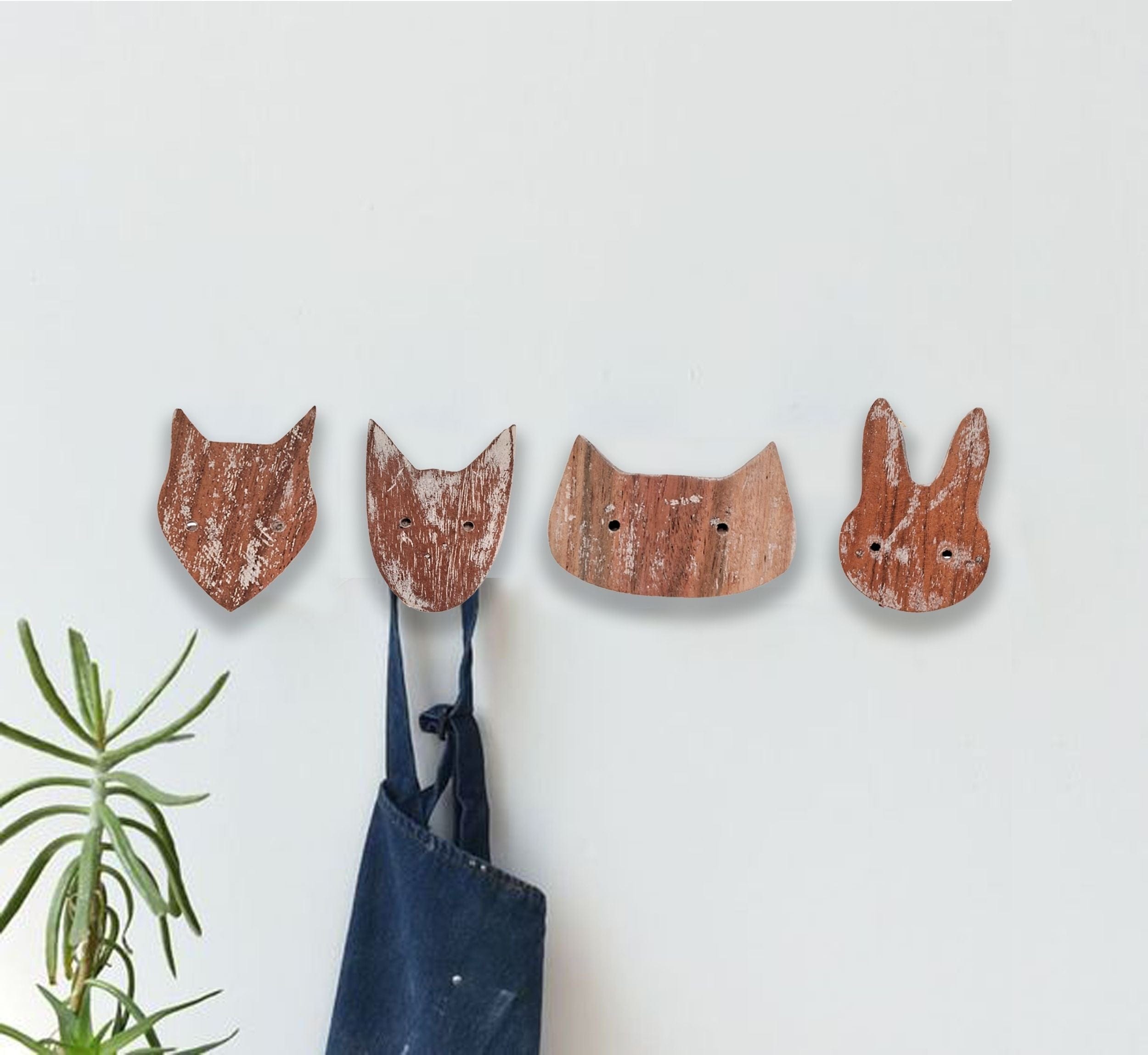 Gharaana Wall Decor Fauna Multi-pin Wall Hooks