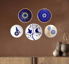 Gharaana Wall Decor Fortune Pack of 5 Wall Plates