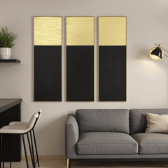 Gharaana Wall Decor Grace Set of 3 Wooden Wall Decor Panels