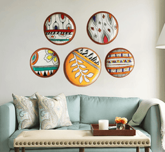 Gharaana Wall Decor Kala Pack of 5 Wall Plates