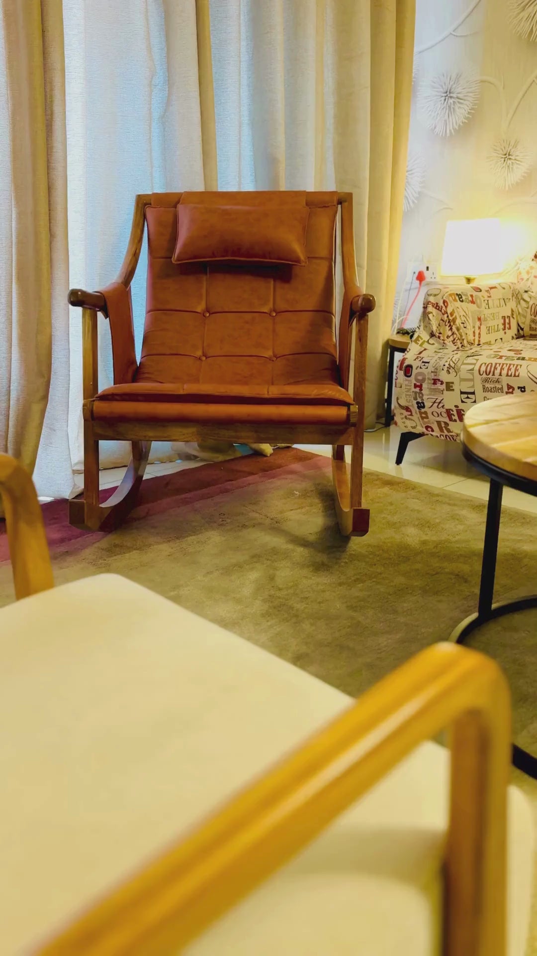 Reeva Leather Rocking Chair